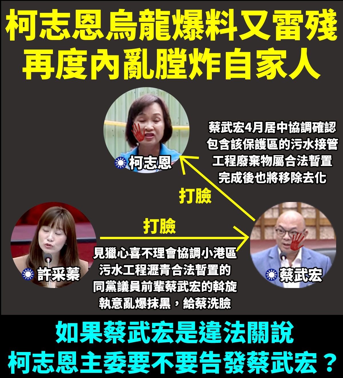 ▲▼ 綠營反擊大坪頂烏龍爆料打到藍營自家人　轟柯志恩不懂法令。（圖／記者賴文萱翻攝）