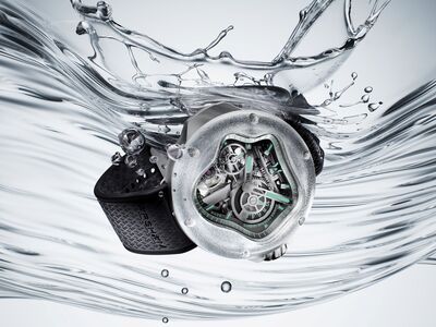 限量錶捕捉水花飛濺瞬間 HUBLOT聯手藝術家創前衛時計
