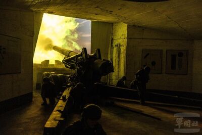 馬防部雲台操演阻登陸 50機槍+T74排用機槍對海面集火射擊