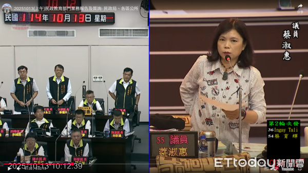 ▲台南市議會國民黨團召開記者會，質疑烏山頭水庫設置光電板影響民生用水。（記者林東良翻攝，下同）