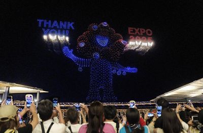 大阪萬博閉幕3000無人機大秀 「孔明的赤壁」創金氏世界紀錄
