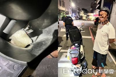 深夜鬼祟!警攔查驚見「機車前置物處一大包白粉」 毒騎士慘了