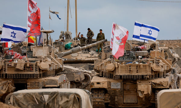 ▲▼ 以色列軍車。（圖／路透）