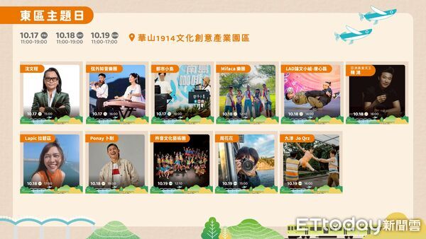 ▲「東區主題日」將於10月17日至19日於台北華山1914文化創意產業園區熱鬧登場。（圖／縱管處提供，下同）