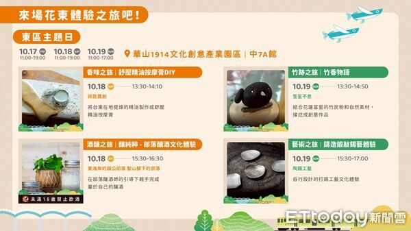 ▲「東區主題日」將於10月17日至19日於台北華山1914文化創意產業園區熱鬧登場。（圖／縱管處提供，下同）