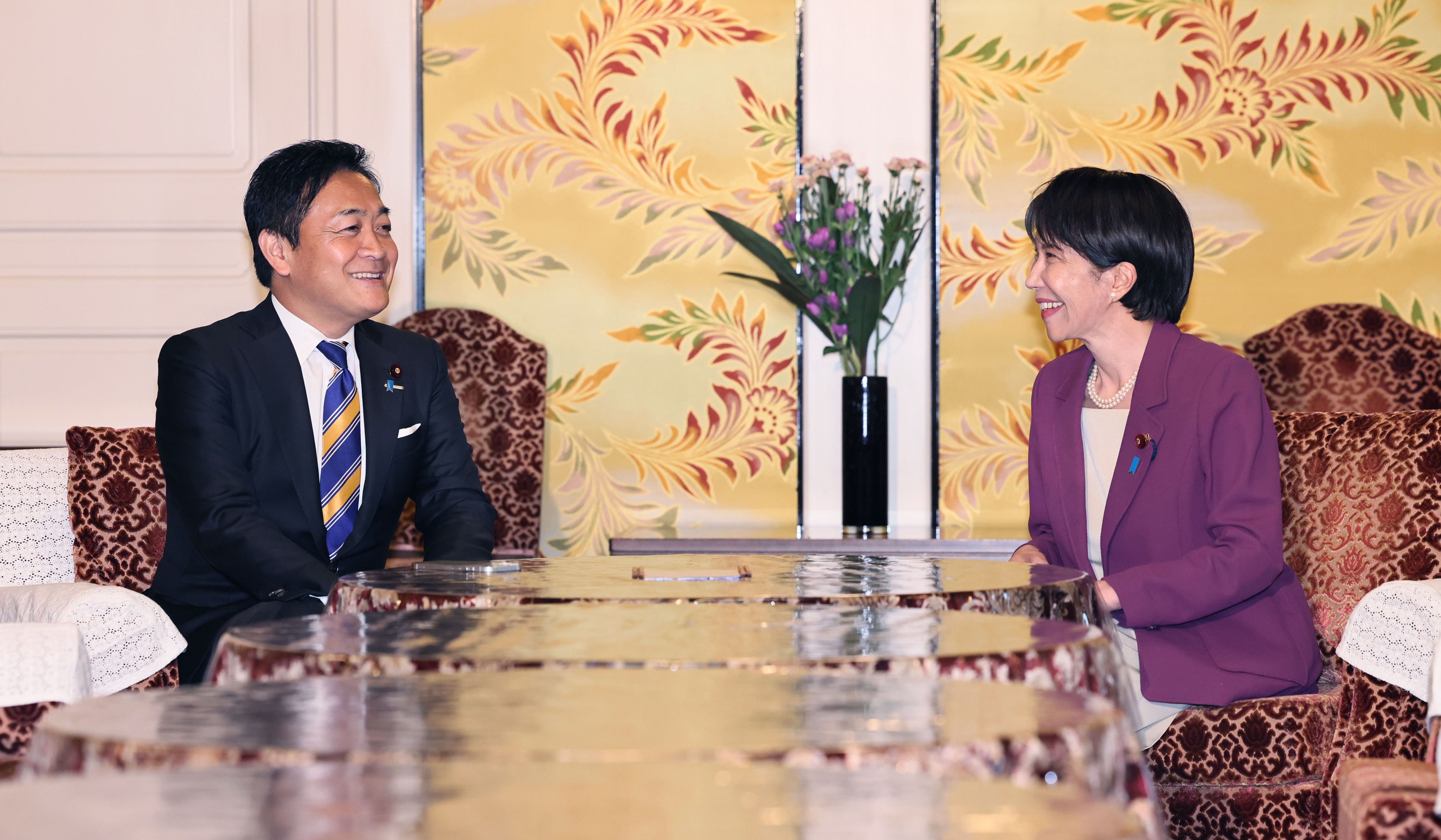 ▲▼日本自民黨總裁高市早苗15日下午與國民民主黨黨代表玉木雄一郎進行會談。（圖／達志影像／美聯社）