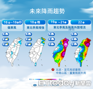 風神颱風估明天生成 周末全台有雨「高溫降8度」