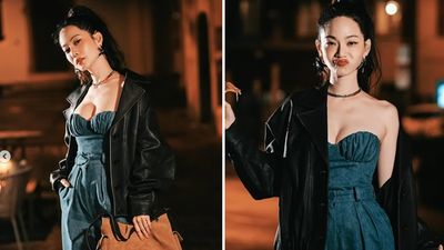 曾之喬拍一半「西裝男突上前脫口1句話」！穿超低胸…馬甲包不住上圍