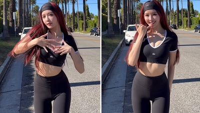 小龍女李恩菲「路邊中空」!上衣太低胸…溢出超兇上圍:來洛杉磯當辣妹