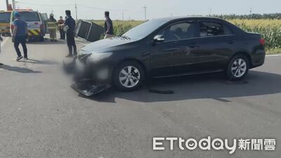 雲林莿桐路口2車碰撞意外！小貨車側翻農田　駕駛輕傷送醫