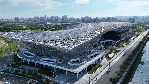 ▲建在台中舊機場的台中國際會展中心。（圖／貿協提供）