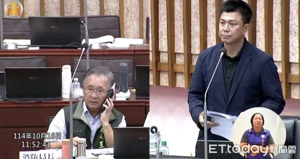 ▲▼忙接市長電話！消防局長竟未理議會質詢挨罵　陳其邁曝通話原因。（圖／翻攝高雄市議會直播）