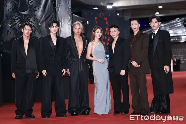 ▲▼2025金鐘獎節目紅毯-敖犬【莊濠全】、小煜【楊奇煜】、威廉【廖亦崟】、阿緯【劉峻緯】、小杰【廖允杰】、王子【邱勝翊】、朵拉 Dora【謝雨芝】。（圖／攝影中心攝）