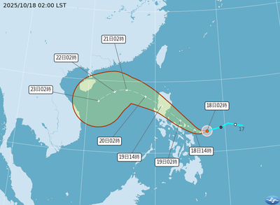 快訊／風神颱風凌晨生成　明「外圍環流+東北季風」影響台灣