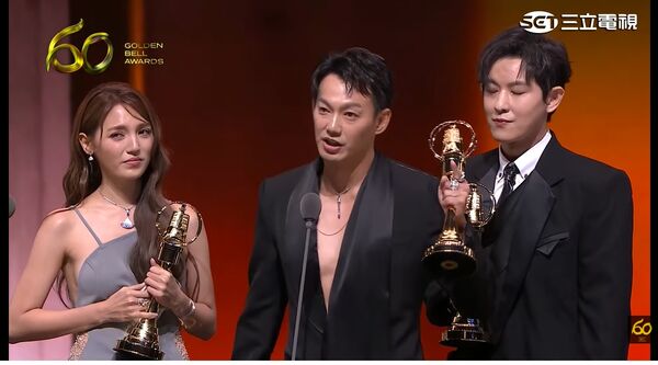 ▲金鐘獎實境節目主持人獎，敖犬【莊濠全】、小煜【楊奇煜】、威廉【廖亦崟】、阿緯【劉峻緯】、小杰【廖允杰】、王子【邱勝翊】、朵拉Dora【謝雨芝】／來吧！哪裡怕。（圖／翻攝自YouTube／金鐘獎 Golden Bell Awards）