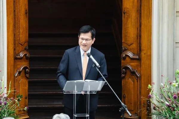 ▲▼外交部長林佳龍應荷蘭智庫「海牙策略研究中心」（HCSS）邀請發表演說。（圖／外交部提供）