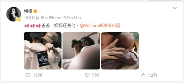 ▲▼陳偉霆曬超音波照官宣得子！　情定大陸超模何穗。（圖／翻攝自微博）