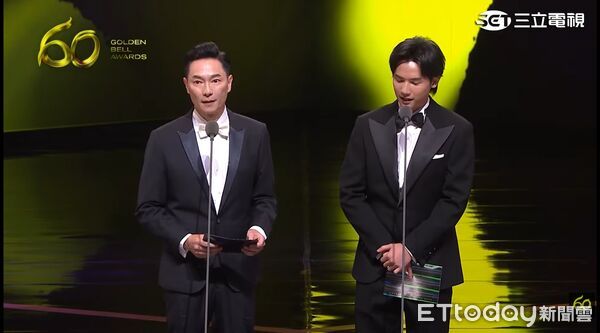 ▲第60屆金鐘獎戲劇類頒獎典禮頒獎人，謝祖武、謝展榮。（圖／翻攝自YouTube／金鐘獎 Golden Bell Awards）
