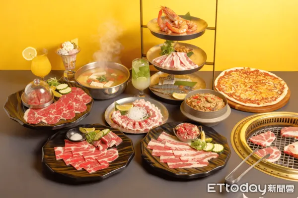 ▲森森燒肉推出全新品牌「燒肉Queen」，自助吧吃到飽、調酒無限暢飲。（圖／森森燒肉提供）
