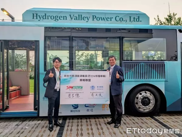 ▲左為上緯投控總經理蔡孝德，右為氫谷動能董事長鄭英豪。（圖／上緯投控提供，下同）