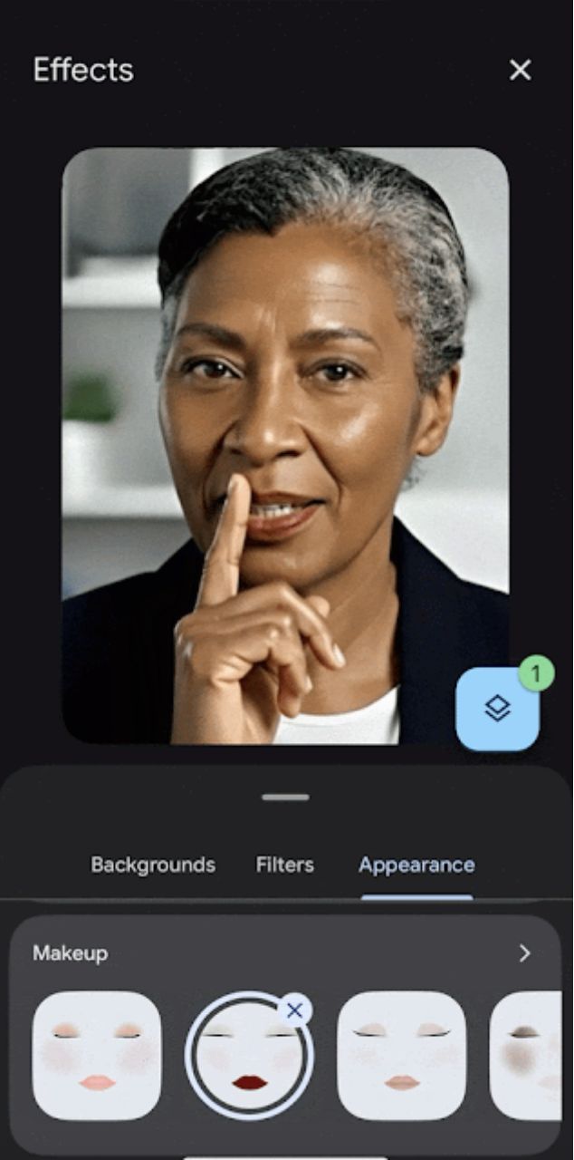 ▲Google Meet AI化妝功能。（圖／翻攝Google官網）