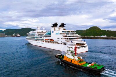 日頂級郵輪三井海洋富士輪首航蘇澳　華麗現身再創新紀錄