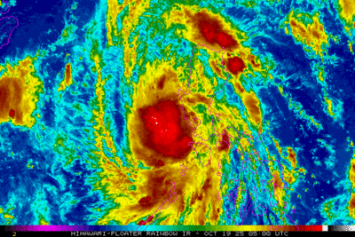 「回波上陸」最強時刻　3地區紫爆豪雨警戒！降雨非常驚人
