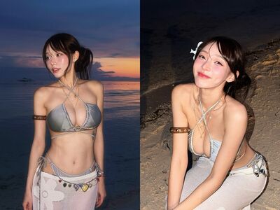 林襄銀色比基尼炸出「超巨車頭燈」！薄荷島激辣穿搭…網：噢買尬