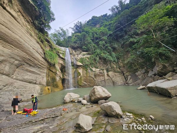 ▲▼    嘉義大埔青雲瀑布民眾遇溺  。（圖／民眾提供）