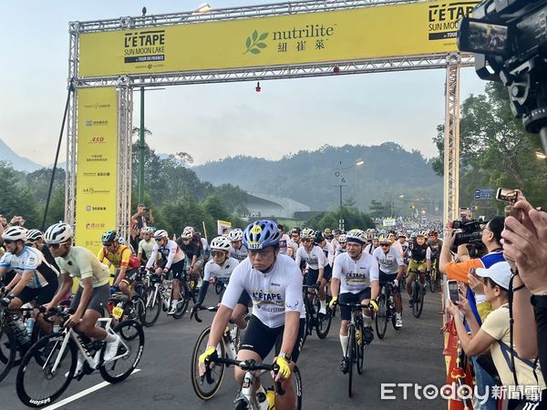 ▲「2025環法自行車挑戰賽」逾40國、超過2500位國際騎士齊聚日月潭。（圖／日月潭國家風景區管理處提供）