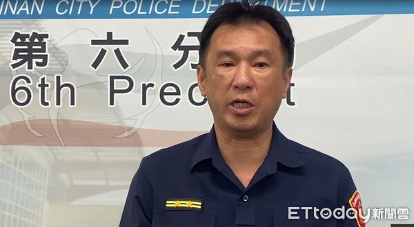 ▲第六分局鹽埕派出所所長高世賢澄清並未追逐酒駕，也無壓毀店家盆栽情事，網傳訊息與事實不符。（記者林東良翻攝，下同）