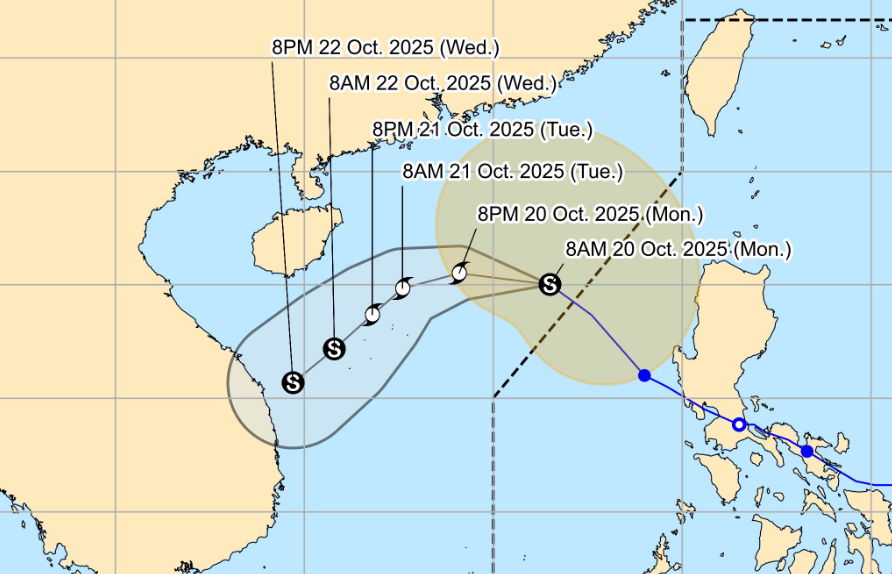 ▲▼風神最新路徑圖。（圖／取自PAGASA-DOST）
