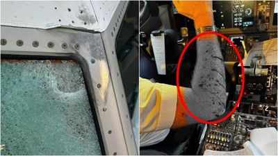 駕駛艙「擋風玻璃」被撞爆?美聯航急轉降 機師濺血照瘋傳