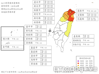 快訊／6縣市雨量達停班課標準　北北基桃入列
