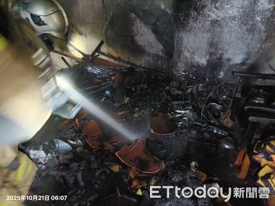 台南灣裡透天厝清晨火警！3樓神明廳燒光　2人躲露台逃生