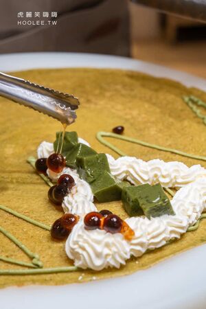 ▲▼高雄漢神巨蛋必吃甜點「Fun Tower日式可麗餅」！濃抹茶珍珠脆脆超療癒，12週年慶限時送義式冰淇淋。（圖／部落客虎麗提供）