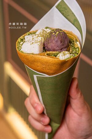 ▲▼高雄漢神巨蛋必吃甜點「Fun Tower日式可麗餅」！濃抹茶珍珠脆脆超療癒，12週年慶限時送義式冰淇淋。（圖／部落客虎麗提供）