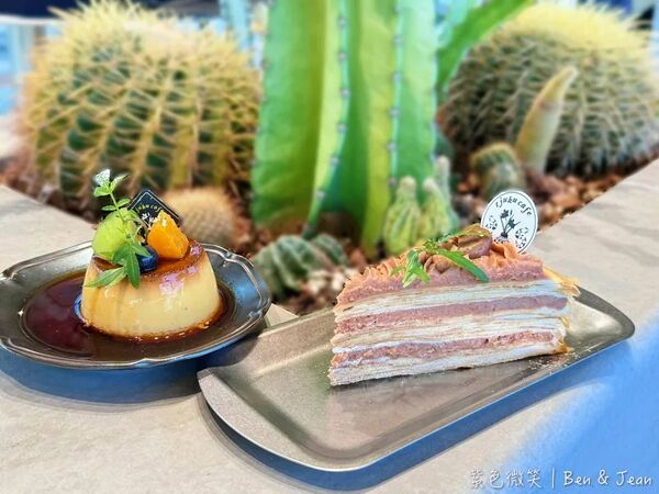 ▲▼蘭博烏石港驛站海景咖啡廳「啾咕咖啡烏石港店」！品嚐每日限定千層蛋糕，順道賞鯨去。（圖／部落客紫色微笑提供）