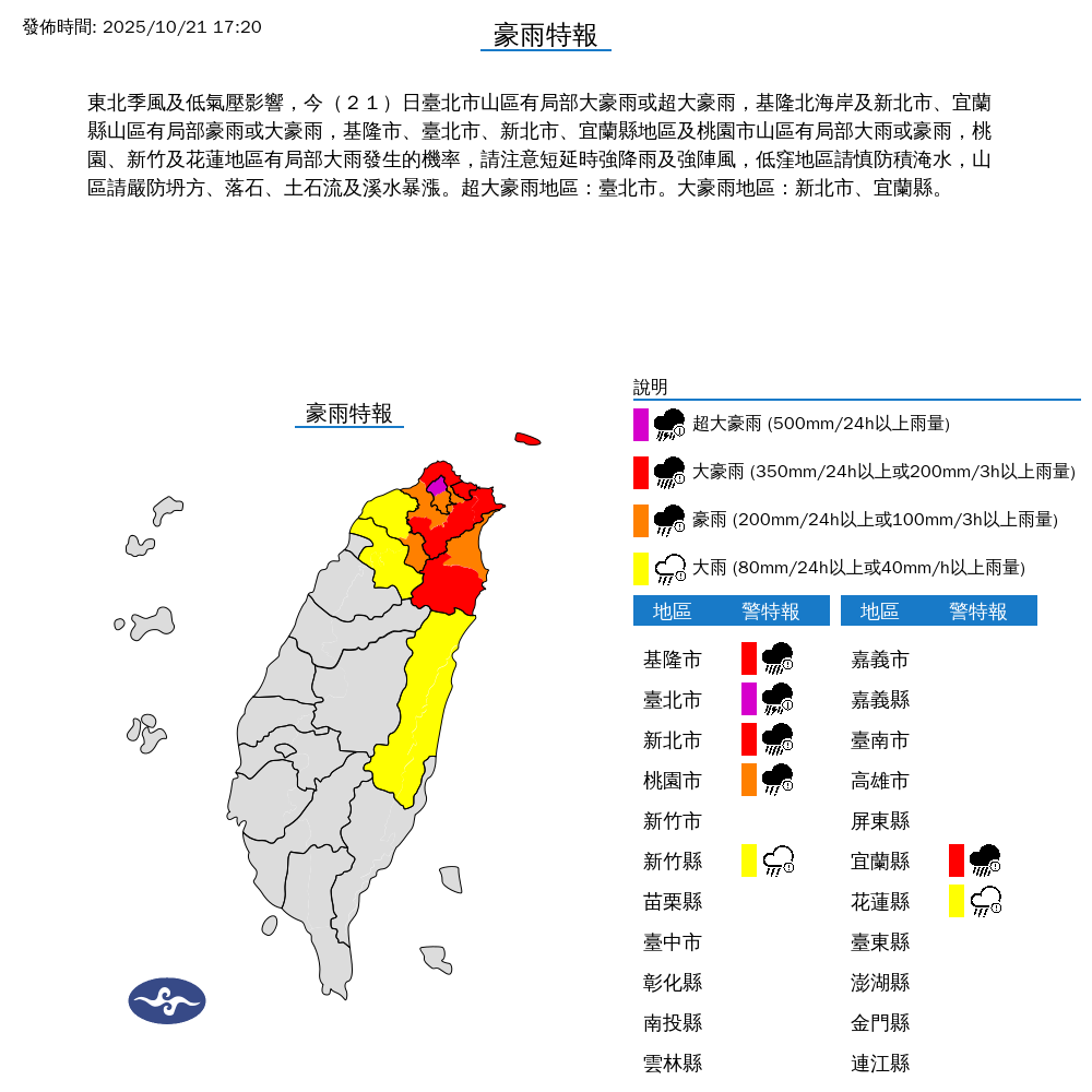 ▲▼台北超大豪雨。（圖／氣象署）