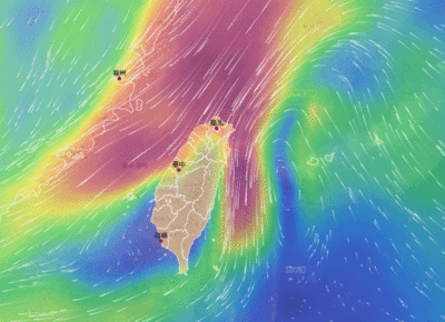 上下夾攻台灣「紫爆雨」狂吹11級強風 2天轟台北近千毫米