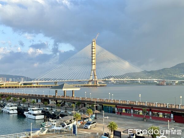 ▲淡水情人橋,淡江大橋,淡水福容大飯店,淡水夕照,淡水夕陽,淡水旅遊。（圖／記者彭懷玉攝）