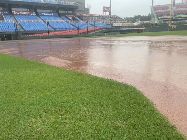 ▲▼     台灣大賽因雨延賽，桃園球場        。（圖／中職提供）