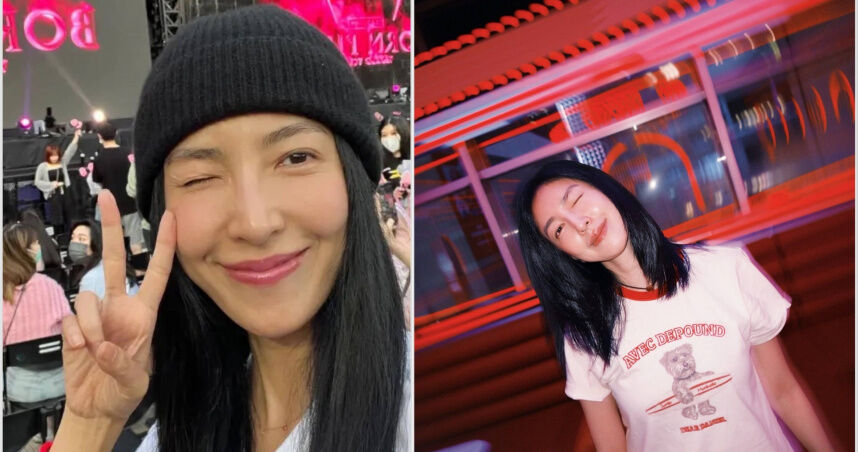 楊謹華金鐘奪后隔天火速變身BLACKPINK迷妹，現身高雄被粉絲狂讚本人膚況太好！根本不像47歲！