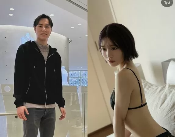 ▲▼高橋藍、河北彩伽。（圖／翻攝IG）