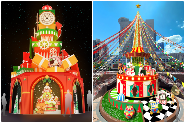▲2025新北歡樂耶誕城以「馬戲嘉年華」為主題，與全球知名的「LINE FRIENDS & LINE FRIENDS minini」角色IP合作。（示意圖／新北市觀旅局提供）