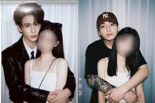 ▲還有不少人生成背後環抱姿勢。（圖AI生成／翻攝自小紅書）