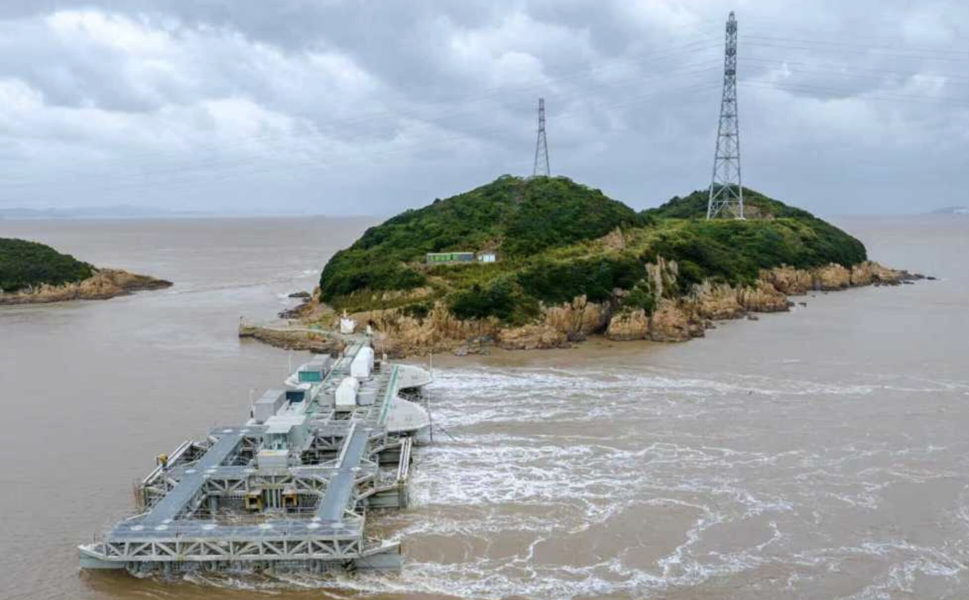 ▲位於舟山岱山縣的全球首座潮汐能發電站。（圖／翻攝澎湃新聞）