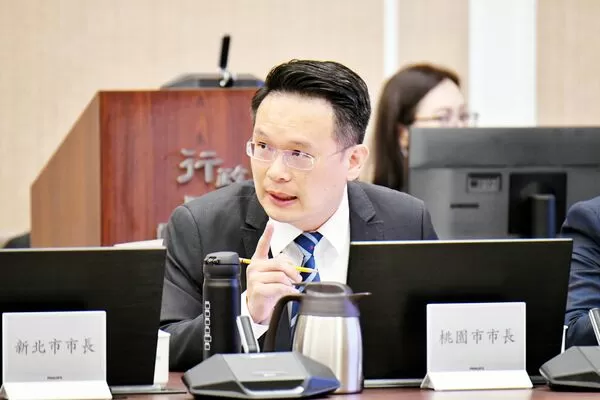 ▲桃園市副市長蘇俊賓今天出席行政院會，針對非洲豬瘟處置及後續防疫作為提出建言。（資料照／行政院提供）