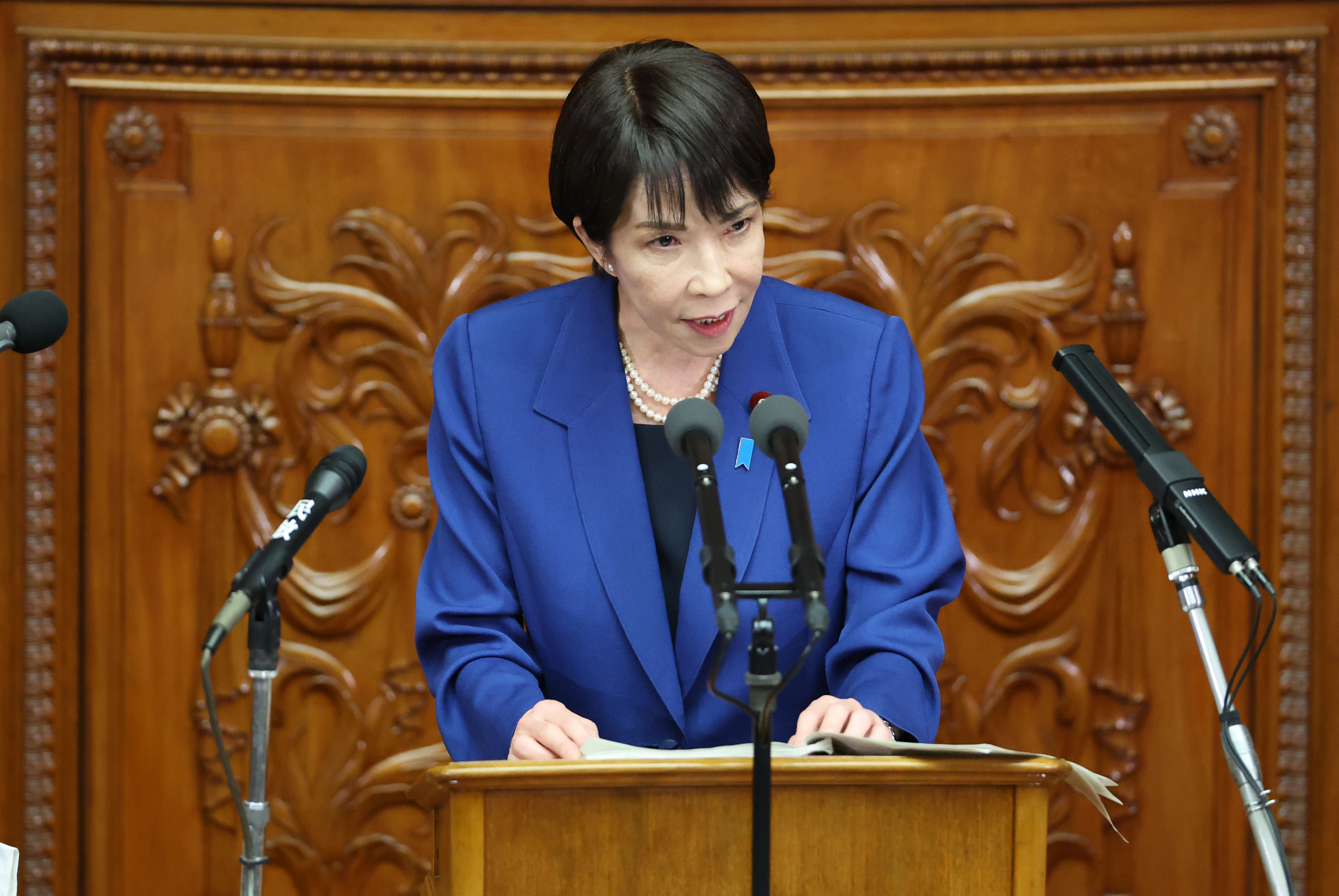 ▲▼日本首相高市早苗24日下午在參眾兩院首次發表施政方針演說。(圖/達志影像/美聯社)