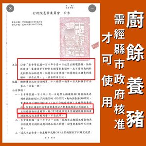 廚餘養豬是「縣市政府」決定！　綠委曬公文打臉：不該散播謠言